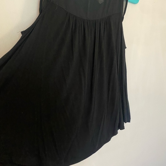 Merona medium black swing blouse women’s shirt top mesh casual date night - Picture 2 of 7